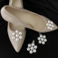 Vente directe usine – Nouveauté : Clips à chaussures en métal perlé, accessoires de décoration haut de gamme, bijoux décoratifs pour femmes, clip à chaussures 7