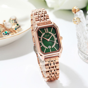 Nouvelle montre pour femme, montre carrée rétro de petite taille avec bracelet en acier, élégante et étanche, montre à quartz - Product Image 5