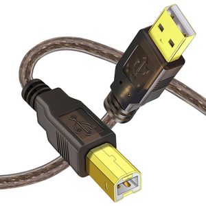 USB <strong>Printer</strong> <strong>Cable</strong> High Speed Type a to Type B <strong>Printer</strong> <strong>Cable</strong> USB 2.0 Scanner Cord to Computer Laptop for HP Canon Dell Epson - Product Image 1