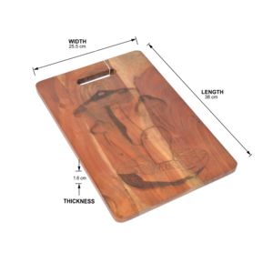 Planche à découper en bois écologique personnalisée gravée planche à fruits et légumes multi-usages avec trou de suspension pour ustensiles de cuisine - Product Image 4