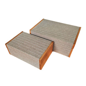 Gỗ hiện đại Kết cấu vải bao phủ đồ trang sức lưu trữ Box Set hình chữ nhật làm tổ Mỹ phong cách lưu niệm ngực Chevron hình học - Product Image 5