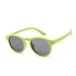 От 0 до 3 лет силиконовые Роскошные детские очки солнцезащитные очки поляризованные Uv400 линзы удобные солнцезащитные очки