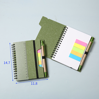 Ensemble de blocs-notes en papier kraft, notes adhésives, blocs-notes réutilisables, bloc-notes spirale avec stylo, ensemble personnalisé, cadeau en gros