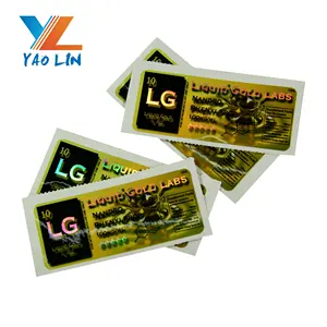 Custom printed steroid injection and tablets label waterproof glossy lamination 10ml hologram vial label