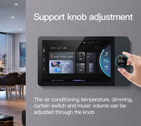 F6 Hotel Tuya Smart Life App Inwall Smart Home Control Panel Écran tactile 6 pouces avec bouton Zigbee Gateway BLE 2 Light Control
