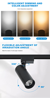 L'épi enfoncé par Dimmable de plafond commercial a mené l'éclairage de cheminement blanc noir réglable des lumières 30w