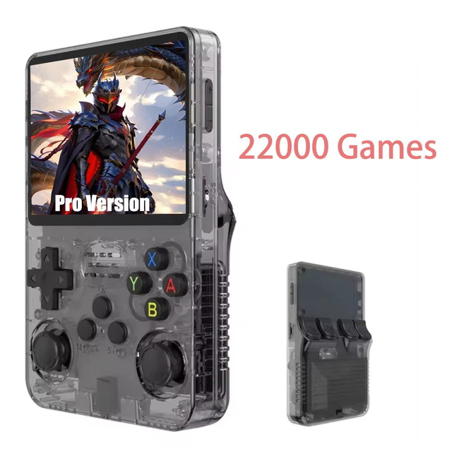 R36S Pro Version Retro Handheld Game Console with 22000 Classic Retro Games 64GB 3.5-Inch IPS Boy Gift Game