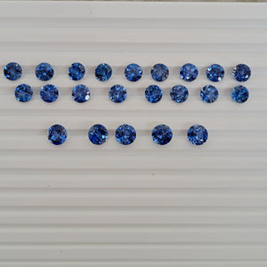 Zafiro Azul Cultivado en Laboratorio, Corte Redondo, Gema Suelta de Calidad Premium para Joyería Fina, para la Elaboración de Joyas - Product Image 4