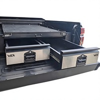 Système de tiroirs coulissants robustes pour benne de camionnette, tiroir de rangement coulissant pour la gestion du chargement, boîte à outils coulissante verrouillable