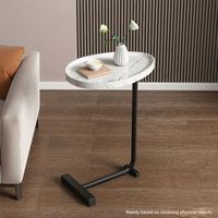 Table d'appoint moderne en métal, petite table de chevet, table de service pour canapé, table à thé, pour salon et chambre à coucher, économique