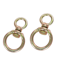 Jaune zingué 8-forme émerillons rotatifs anneau chaîne lien boucle anneau pivotant 7x9x25X42x104mm chien vache cheval piquet matériel pour animaux de compagnie