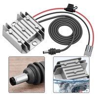 Adaptador de Corriente CC Impermeable para Dispositivos de Internet Satelital, Entrada de 12V/24V a Salida de 30V 3.5A con Fusible Integrado de 15A para Autocaravanas