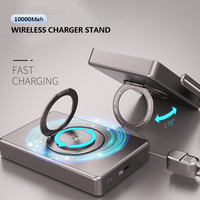 Meilleure vente 2025 Powerbank 3 en 1 15W Station de banque d'alimentation sans fil magnétique à charge rapide 10000 Mah pour téléphone écouteur montre