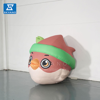 Modèle d'animal gonflable publicitaire géant personnalisé Mascotte d'oiseaux de dessin animé Gonflables personnalisés avec chapeau