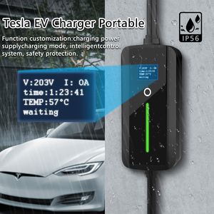 Tesla Nivel 2 EV cargador portátil EVSE cargador de coche eléctrico 16/32/40 AMP 9.6kw 110V-240V con cable <span class=keywords><strong>NAMA</strong></span> - Product Image 5