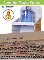 Support d'affichage en carton personnalisé à 2 niveaux pour comptoir, présentoir de cartes de vœux de table, boîte en papier, présentoir de comptoir