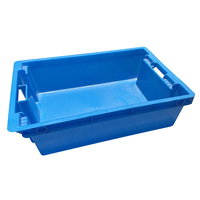 Boîte en plastique robuste Boîte de déménagement pour fruits et légumes de qualité alimentaire Boîte de rangement empilable et emboîtable en plastique