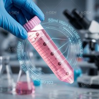 Tube de centrifugation stérile jetable de 50 ml avec bouchon à vis rose à étanchéité renforcée pour l'extraction d'acides nucléiques (biologique)