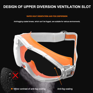 <span class=keywords><strong>Lunettes</strong></span> <span class=keywords><strong>de</strong></span> <span class=keywords><strong>sécurité</strong></span> pour travaux chimiques en laboratoire, peinture au pistolet, anti-buée, joint en silicone, large champ <span class=keywords><strong>de</strong></span> vision, protection contre les éclaboussures chimiques - Product Image 3