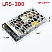 Alimentation à découpage MEVEICH 200W 24V AC-DC SMPS à sortie unique pour contrôle industriel et éclairage LED, modèles LRS-200-24