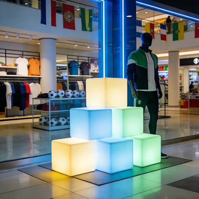 New Football Cup Cube Light Box Factory Wholesale Customization Planning of Advertising and Promotion Activities Led Light Cube