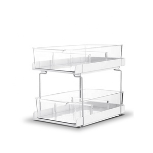 2-Tier Bathroom Kitchen Storage Shelf Rack Home Storage Organization Slide-out Under Cabinet kitchen sink organizer