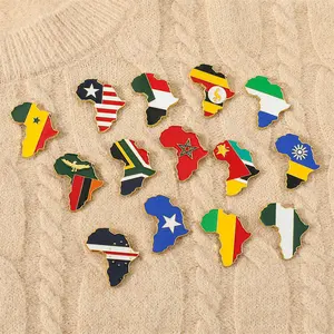 아프리카지도 브로치 배지 옷깃 핀 국기 소말리아 나이지리아 잠비아 우간다 라이베리아 르완다 세네갈 모로코 모잠비크지도 핀