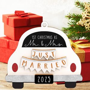 Colgante Navideño de Madera Popular Transfronterizo 2025, Decoración y Regalo para Primera Navidad y Boda - Product Image 2