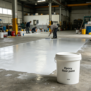 Revêtement liquide époxy pour sols en béton, imperméable, antidérapant, résistant aux charges lourdes, pour garage, atelier, usage nautique - Product Image 1