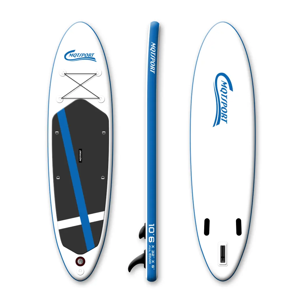 Tabla de Paddle inflable de 10 '6 '', tabla de Paddleboard de pesca SUP inflable personalizada CE, tabla de paddleboard inflable de punto de caída a la venta