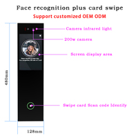 Control de Acceso con Visión Nocturna, Audio y RFID en Formato de Tira Larga, Conectado a Red WiFi, Pantalla Táctil Personalizable OEM, Reconocimiento Facial y de Palma de la Mano para Ascensores