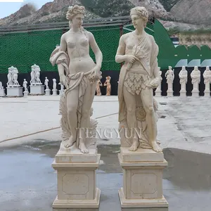 उद्यान जीवन का आकार प्राचीन संगमरमर नग्न पुरुष और महिला मूर्तिकला नग्न मानव प्रतिमा नग्न मानव प्रतिमा