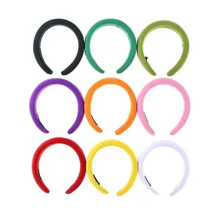 New milk silk hair ornament thickened sponge ring solid color hair band headpiece
