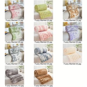 Tie Dye Pink Faux Fur Couch <b>Bed</b> Living Room Soft Fluffy Thick Warm <b>Throw</b> Blanket <b>for</b> Winter Home Decor Gifts - Product Image 2