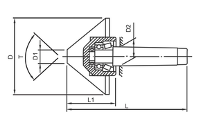 Accesorios de máquina herramienta CNC MT4X156MM Centro en vivo giratorio de Nariz de toro de gran diámetro - Product Image 2