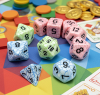 Collection de dés de jeu de rôle en pierre précieuse Marble Essence, 7 pièces |   Dés polyédriques à texture de pierre en 6 couleurs |   Fabrication de dés RPG sur mesure OEM