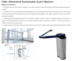 <span class=keywords><strong>Moteur</strong></span> de porte à capteur intelligent avec <span class=keywords><strong>bras</strong></span> <span class=keywords><strong>articulé</strong></span> Opérateur de porte battante automatique électrique 220v/110v - Product Image 2