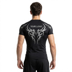 Custom <b>Compression</b> <b>Shirt</b> Polyester Spandex Performance Athletic Gym Fitness Training Quick Dry Sports Training <b>Compression</b> Tee - Product Image 3