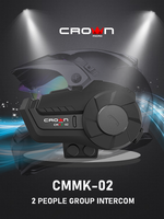 CMMK02 Interphone de casque étanche TWS & BT 5.1 avec suppression du bruit pour 2 coureurs en 1200M