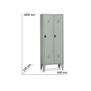 Tectnotelai ตู้เปลี่ยนห้อง2ช่อง690x330x1800มม. พร้อมขา - Product Image 2