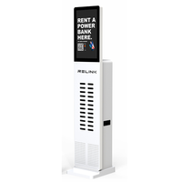 Station de location de batteries externes partagées Relink à 24 emplacements avec batteries externes portables de 5000 mAh pour borne de recharge et entreprise de partage