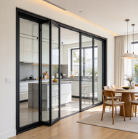 Porte pliante en verre aluminium pour intérieur, modèle « Hot Sale », avec cadre fin, idéale pour les espaces résidentiels.