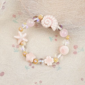 Bracelet extensible en céramique perlée, style nautique côtier, avec breloque étoile de mer et coquillage naturel faits à la main, souvenir touristique bohème de bord de mer, vente en gros - Product Image 6