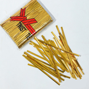 Sangles de scellage en plastique torsadées or et argent, 760 pièces chacune, pour l'emballage alimentaire, le pain, la pâtisserie, les toasts, les sucettes - Product Image 2