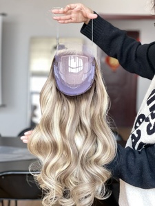 2025 Mới Nhất Thiết Kế Mini Tóc Giả 4*4 Inch Lụa Hàng Đầu Ren Đóng Cửa 8*8 Inch Keo Ít Trinh Nữ Châu Âu Tóc Con Người Topper Cho Phụ Nữ - Product Image 6