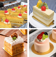 Plateaux de présentation de desserts personnalisés en gros, ronds, carrés, rectangulaires, triangulaires, bases de gâteaux en mousse dorée, plateaux à gâteaux miniatures