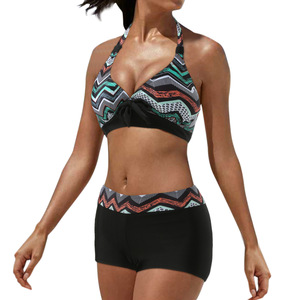 Nuevo Conjunto de <span class=keywords><strong>Bikini</strong></span> de Dos Piezas para Mujer - Braguitas de Cintura <span class=keywords><strong>Alta</strong></span> con Tirantes Ajustables, Estilo Conservador para Mercados Occidentales - Product Image 2