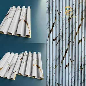 Meilleures ventes : Panneaux muraux décoratifs en PVC UV WPC, imitation marbre, imperméables, pour revêtement mural d'hôtel, panneaux muraux cannelés, panneaux muraux intérieurs, panneaux WPC de Chine - Product Image 4