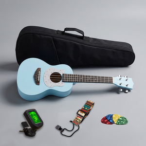 Ukelele de Tapa Sólida de 23 y 26 Pulgadas, Ukelele Tenor de Concierto con Protector de Palmeta, Acabado Mate Colorido para Principiantes, Venta al por Mayor OEM - Product Image 5