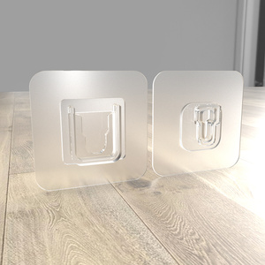 Double-Sided Adhesive Wall Hooks Hanger Strong Transparent Hooks Wall Storage Holder For Kitchen Bathroom
